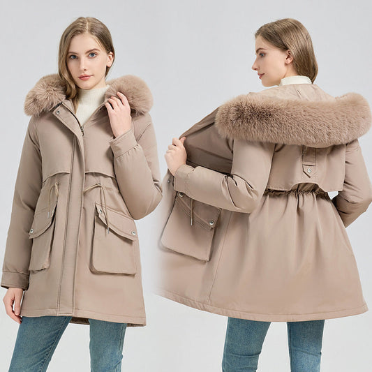 Parka Hiver Femme – Doublure Fourrure & Capuche